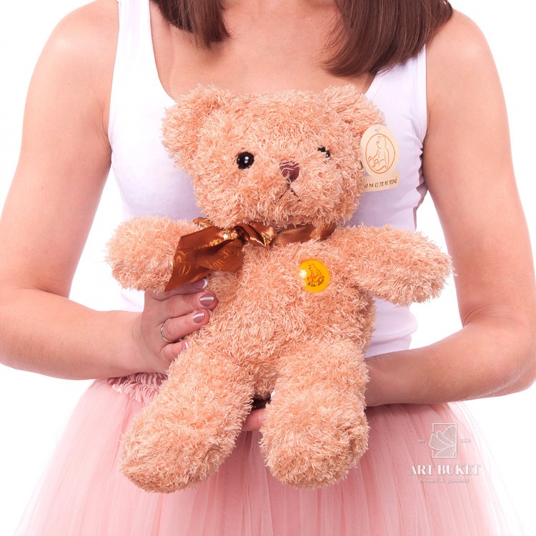 Мишка коричневый кучерявый