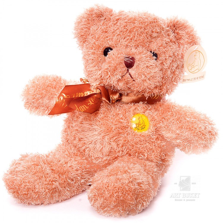 Мишка коричневый кучерявый