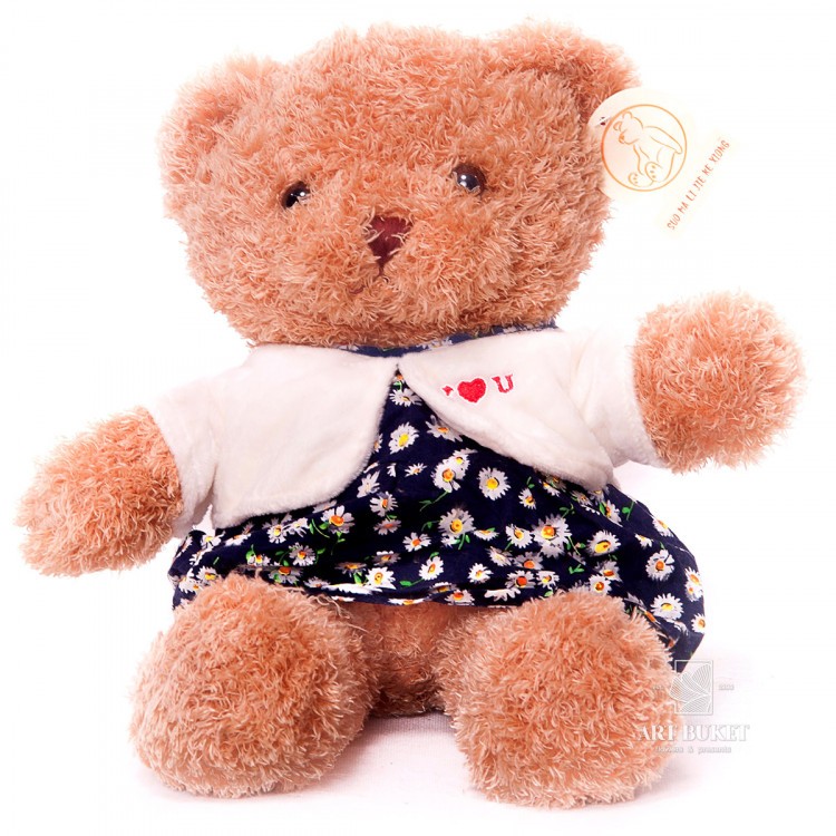 Мишка коричневый кучерявый