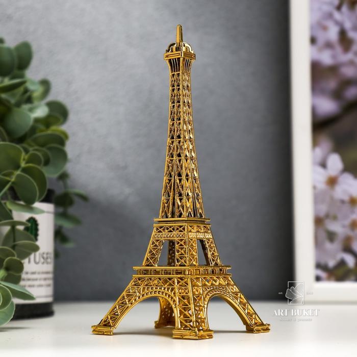 Сувенир металл "Эйфелева башня" золото 15х6х6 см   