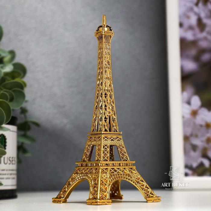 Сувенир металл "Эйфелева башня" золото 15х6х6 см   
