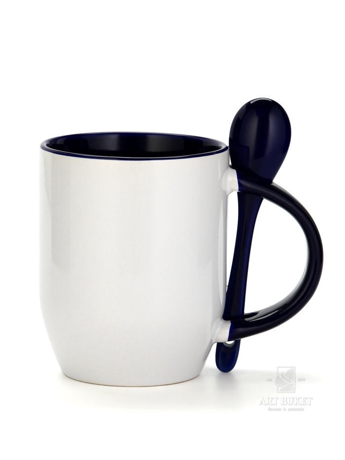 Кружка с ложкой керамическая «Ты самый лучший», 350 мл