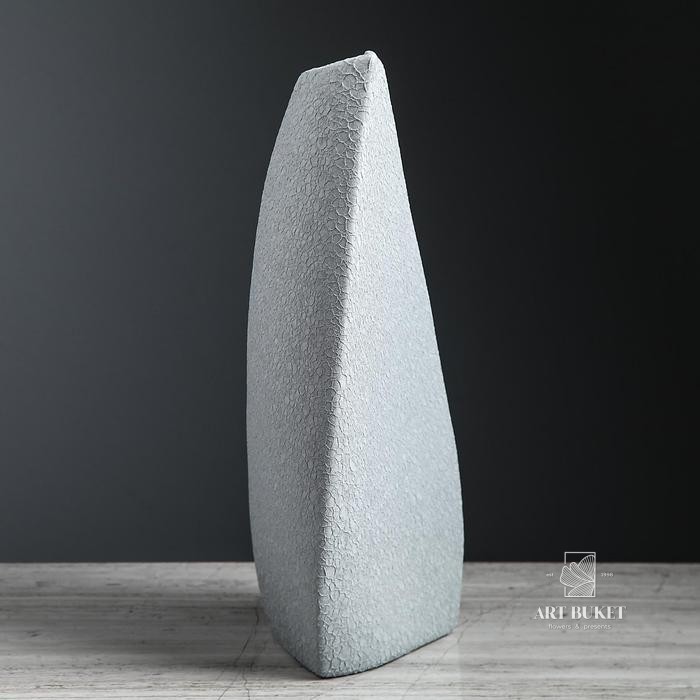 Ваза "Стела" шёлк, серая, 38 см