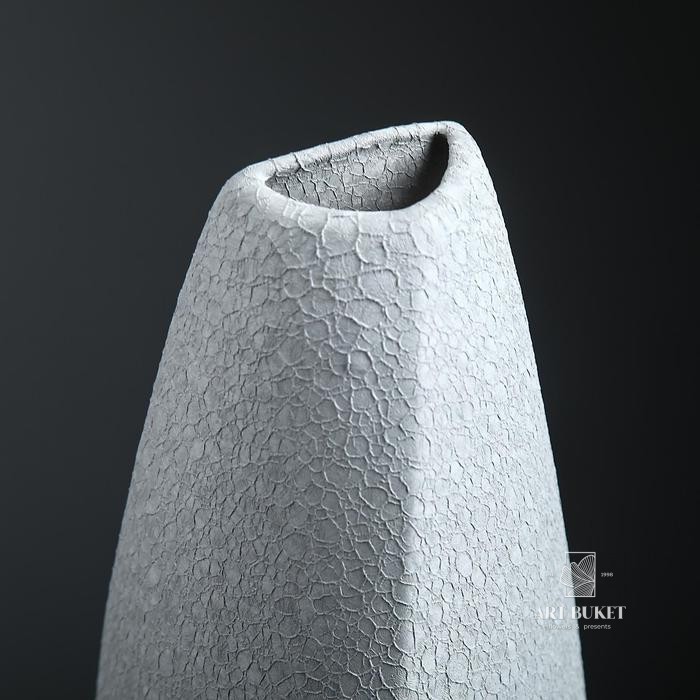 Ваза "Стела" шёлк, серая, 38 см