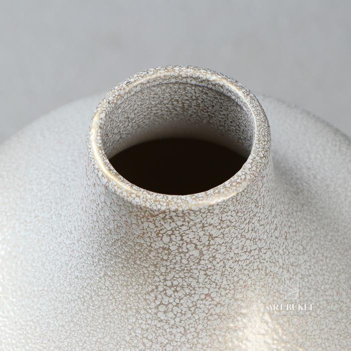 Ваза настольная "Бриз", цвет бело-золотой, 38 см