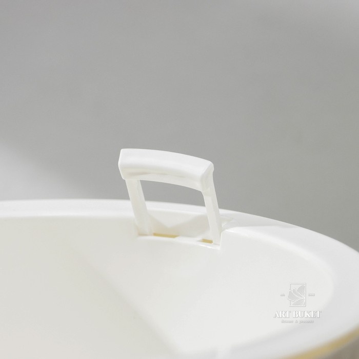 Кашпо для цветов со вставкой «Вдохновение», 1,6 л, цвет белый