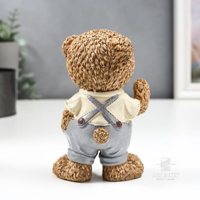 Сувенир "Милый мишка в комбинезоне" 15х9,5х6,5 см  