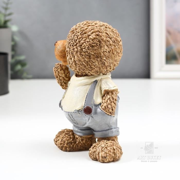 Сувенир "Милый мишка в комбинезоне" 15х9,5х6,5 см  