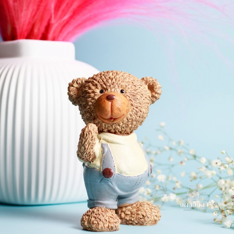 Сувенир "Милый мишка в комбинезоне" 15х9,5х6,5 см  