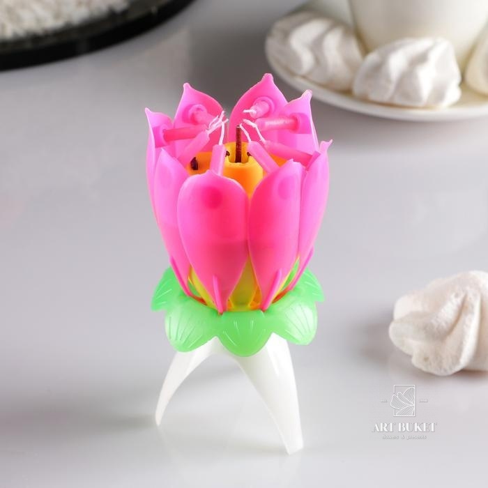 Свеча музыкальная "Цветок" 