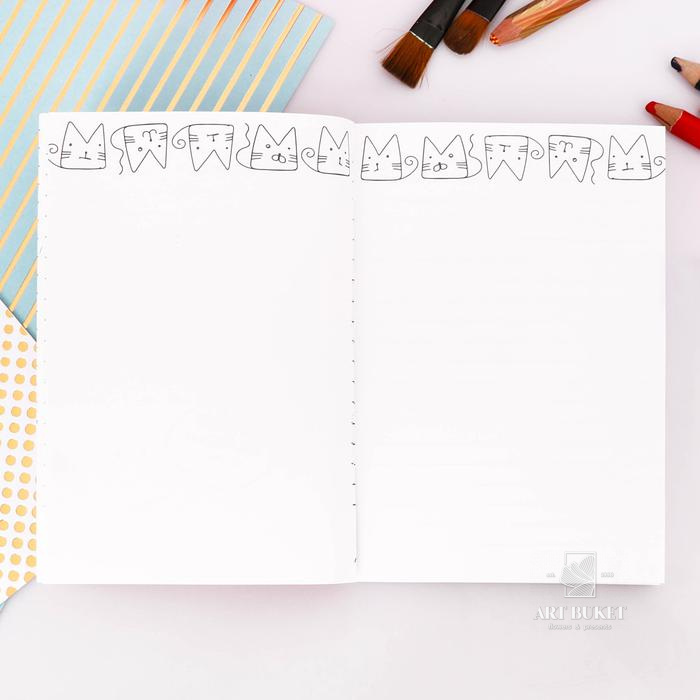 Блокнот творческого человека "Блокнот для тех, кто любит котиков", мягкая обложка, 11,5 х 16,5 см, 1