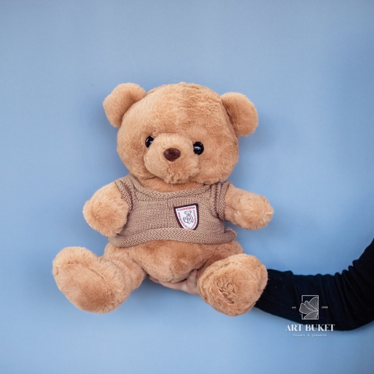 Медведь сидячий коричневый 30 см