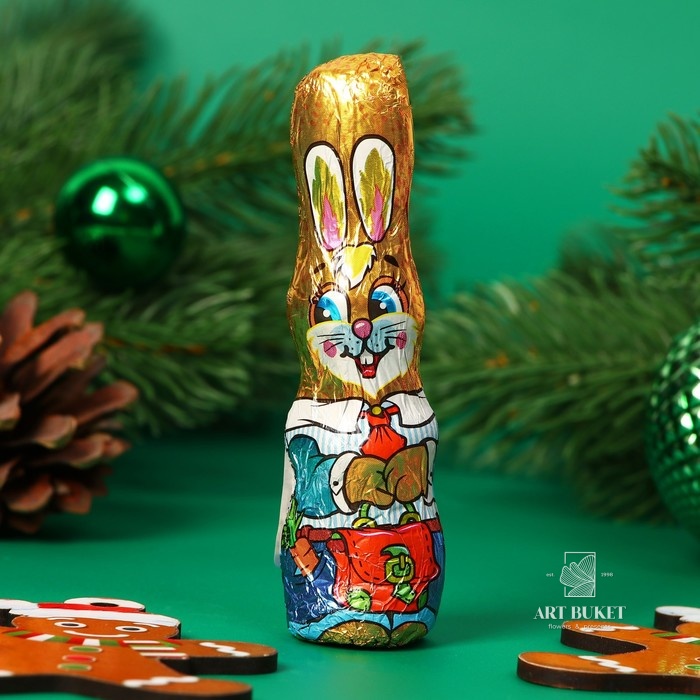 Шоколадная фигурка новогодняя "Кролик", МИКС, 18 г