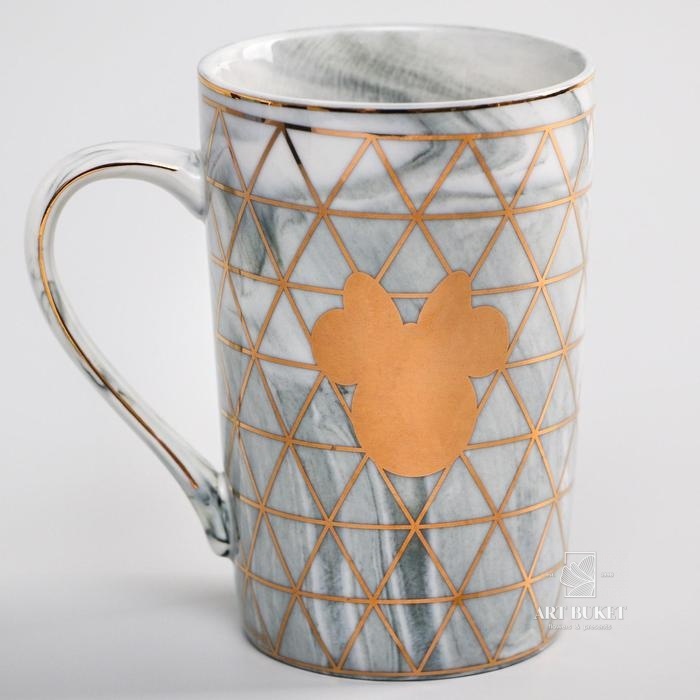 Кружка "Минни", Минни Маус, мраморная 350 мл