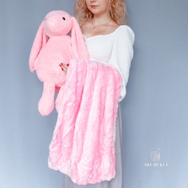 Зайка Тильда с пледом 60 см