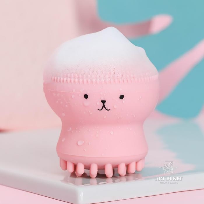 Массажер для лица "Котик", розовый, 6 х 5,5 х 5,5 см   