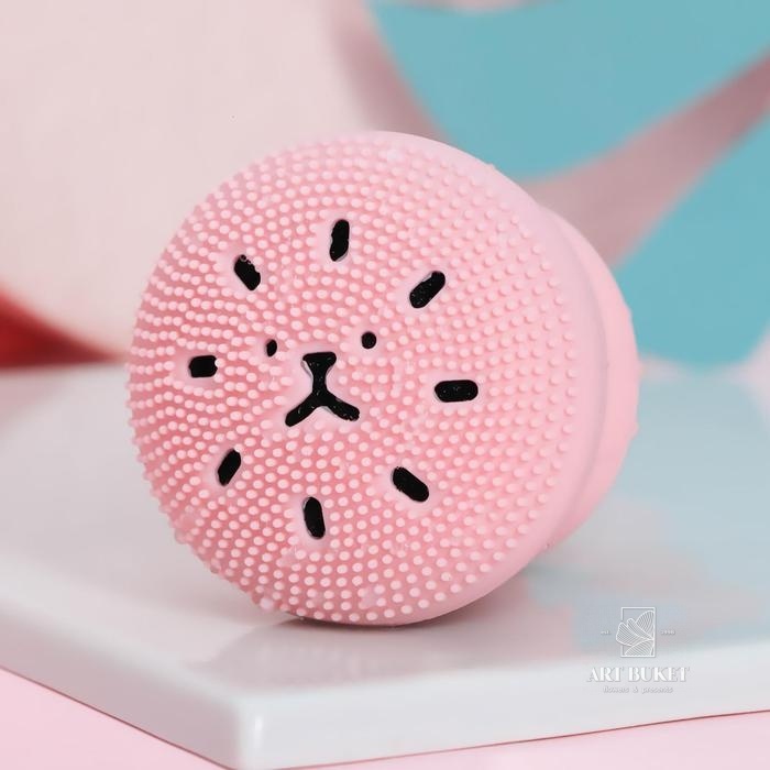 Массажер для лица "Котик", розовый, 6 х 5,5 х 5,5 см   