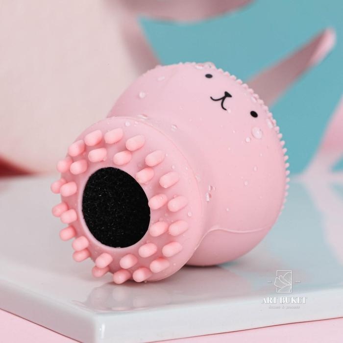 Массажер для лица "Котик", розовый, 6 х 5,5 х 5,5 см   