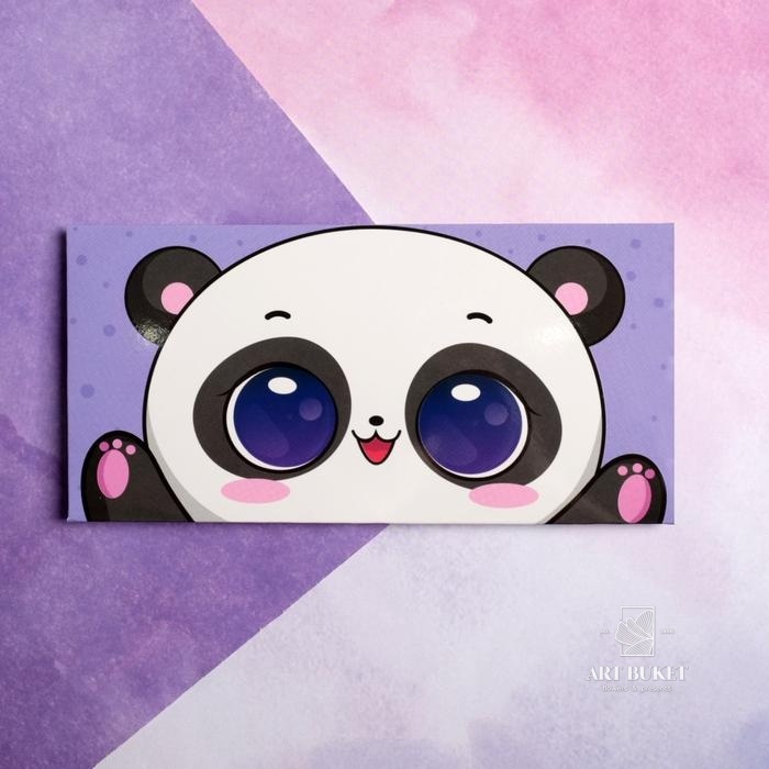 Конверт для денег «Подарок для тебя», панда, 16,5 х 8см