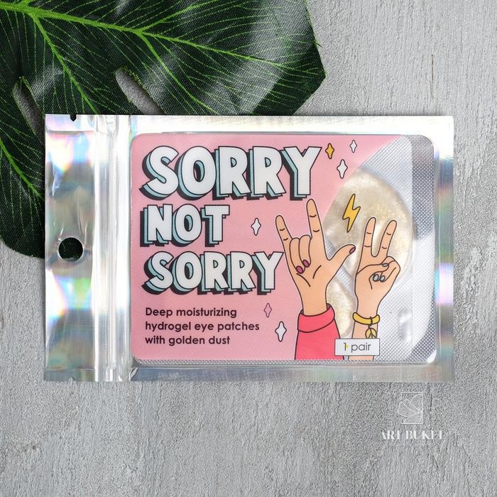 Гидрогелевые патчи для глаз "Sorry NOT SORRY", с частицами золота