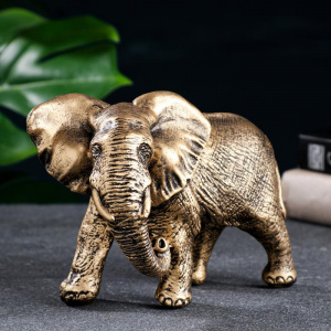 Фигура "Слон африканский" бронза, 18х9х13см   