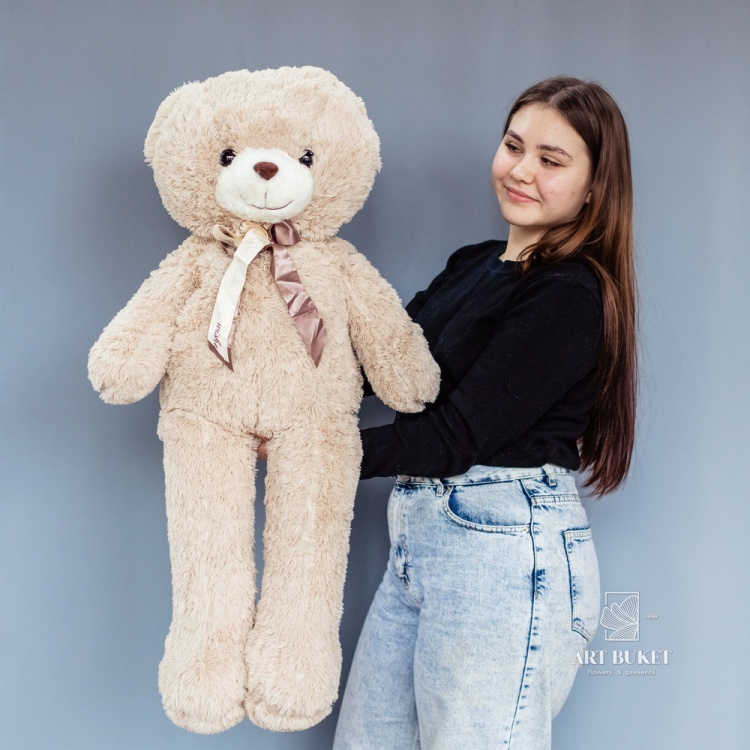 Кот лежачий с пледом серый 60 см