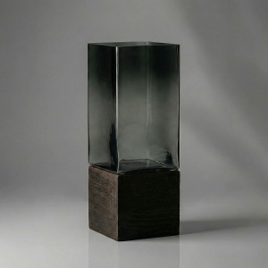 Ваза "Square wood" (стекло), D10хH30 см Прозрачный (H-30, D-10, Прозрачный)