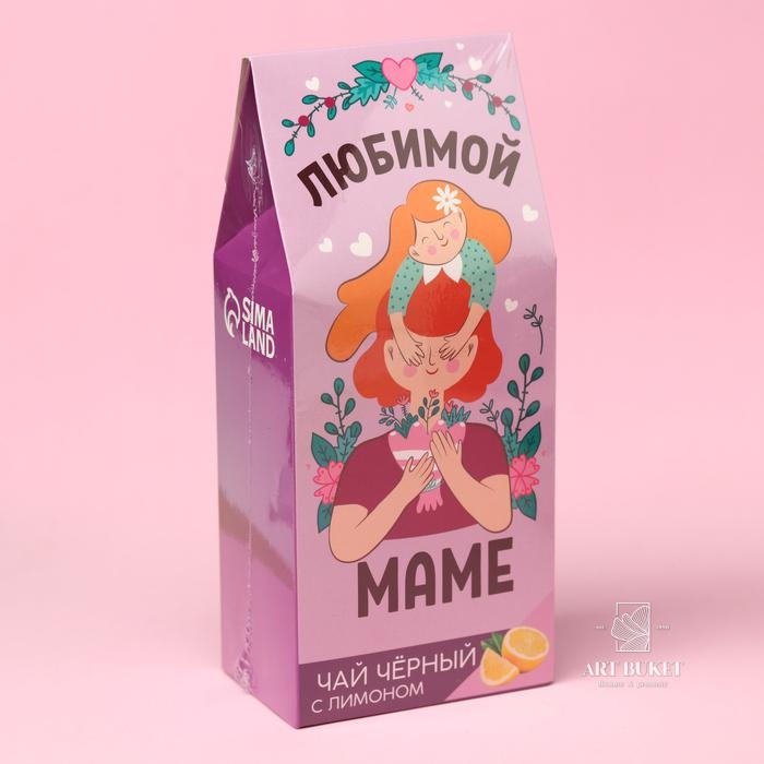 Чай чёрный «Маме», вкус: лимон, 100 г.