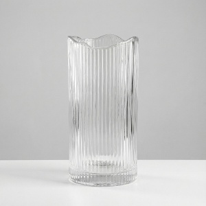 Ваза "Унисон" (стекло), D12хH25 см Прозрачный (H-25, D-12, Прозрачный)