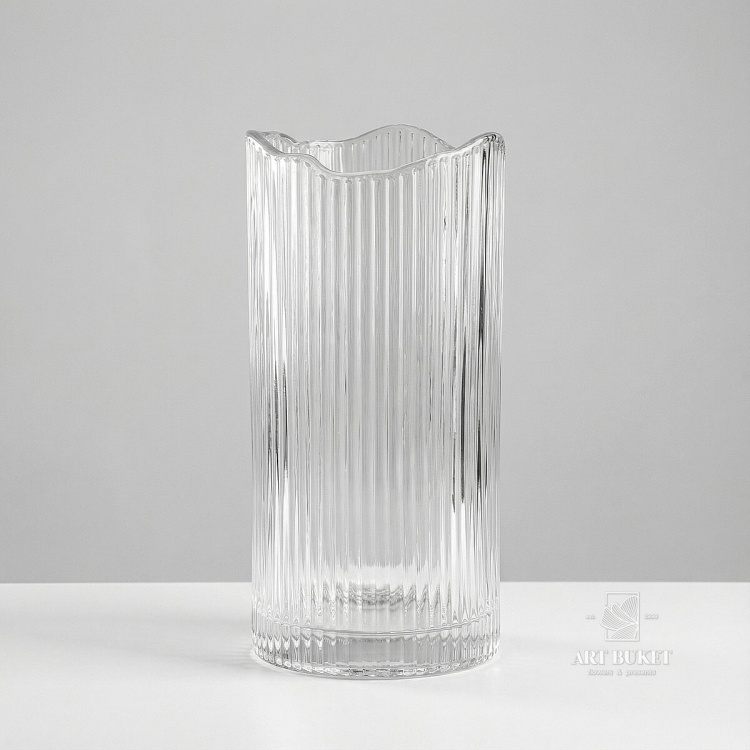Ваза "Унисон" (стекло), D12хH25 см Прозрачный (H-25, D-12, Прозрачный)
