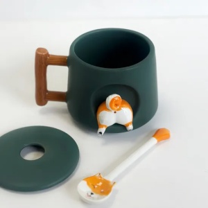 Кружка сиба-ину с ложкой 420мл #2