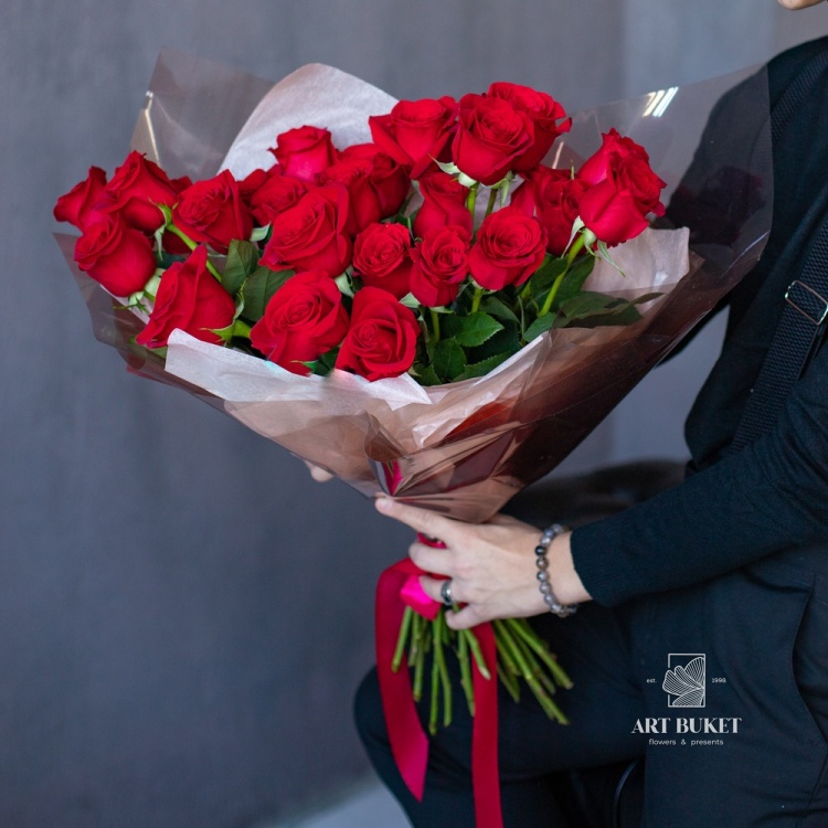 21 красная роза