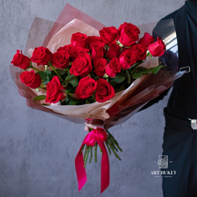 21 красная роза
