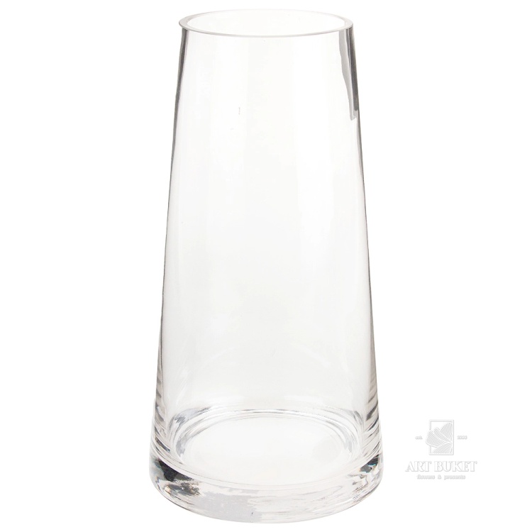 Ваза "Конус" (стекло), D10хH25 см Прозрачный (H-25, D-10, Прозрачный)