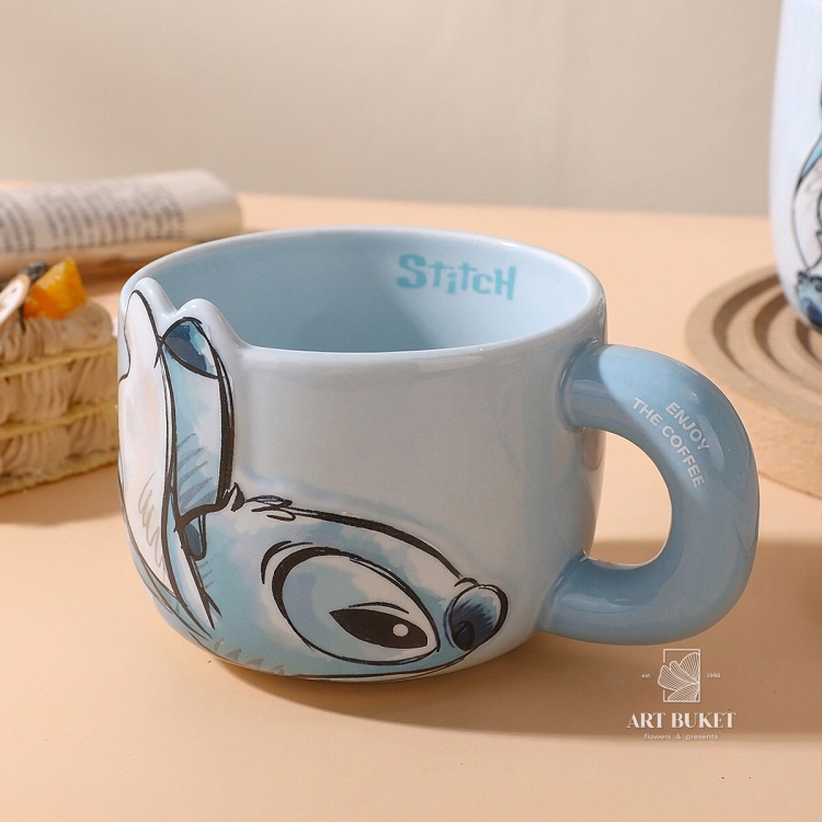 Кружка стич голубая 500мл