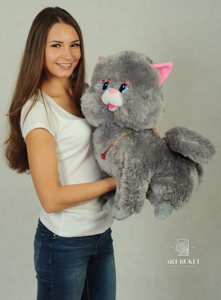 Кот с розовыми ушами