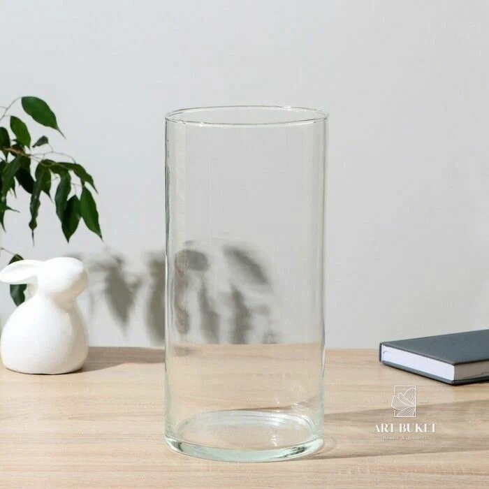 Ваза "Трубка 120" (стекло), D12хH30 см Прозрачный (H-30, D-12, Прозрачный)