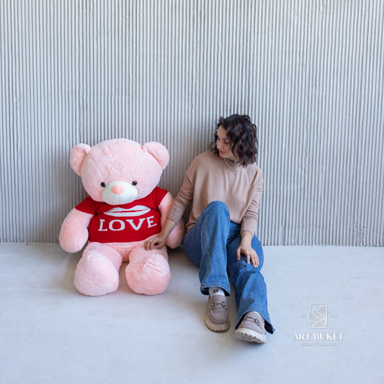 Медведь в кофте love цвет микс