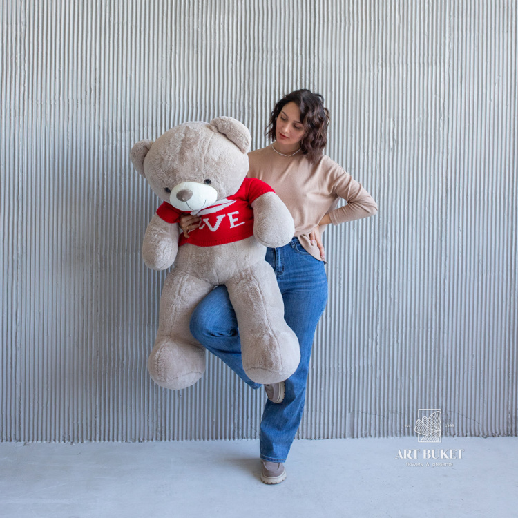 Медведь в кофте love цвет микс