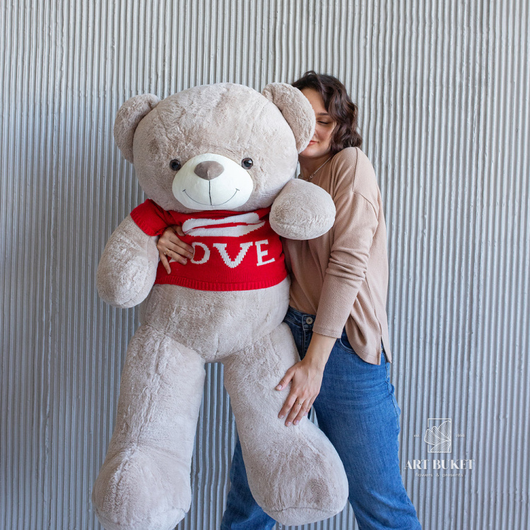 Медведь в кофте love цвет микс