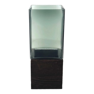 Ваза "Square wood" (стекло), D10хH25 см Серый (H-25, D-10, Серый)