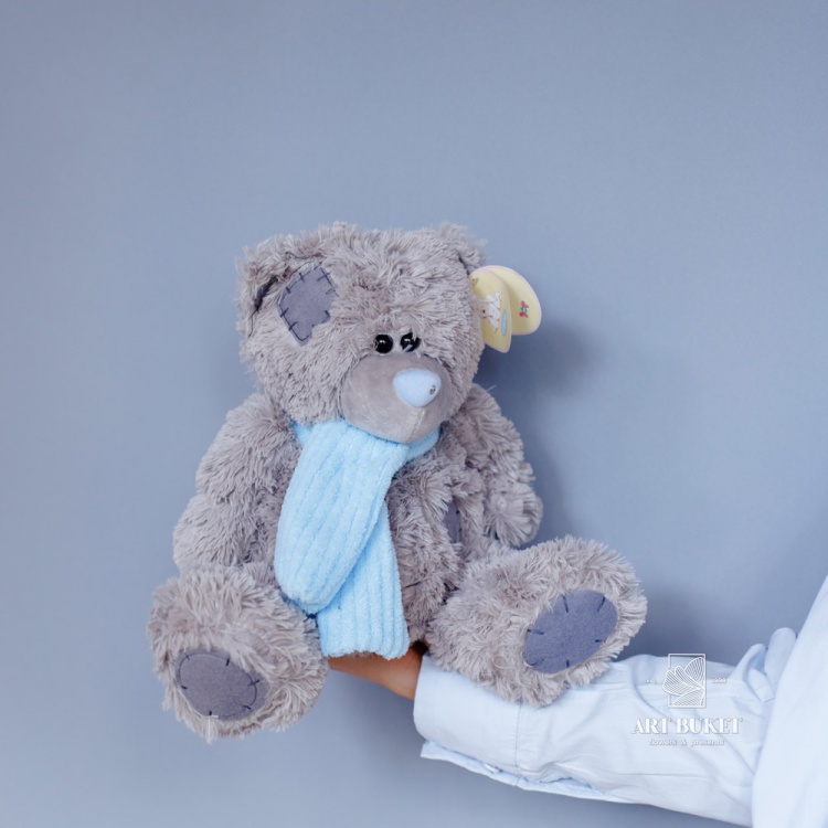 Медведь Тедди травка с шарфом №1