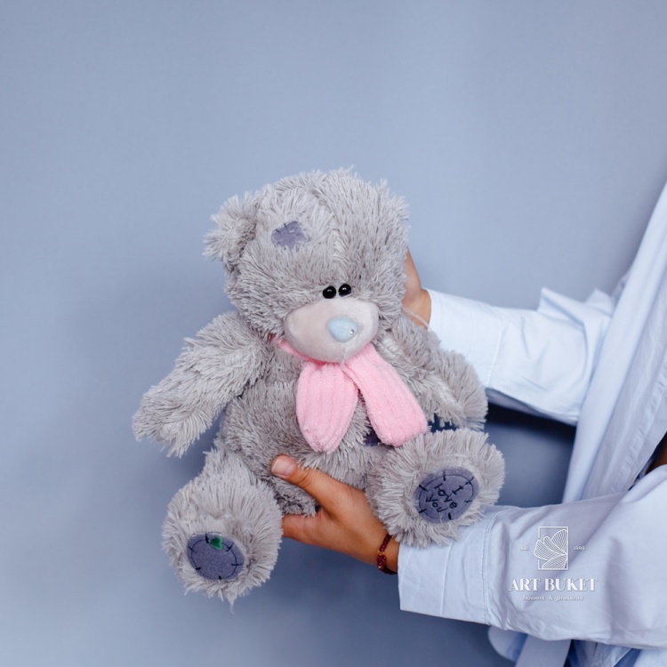 Медведь Тедди травка с шарфом №1