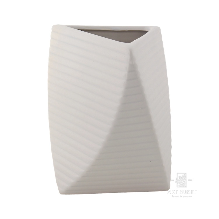 Ваза "Minos" (керамика), 11х15,5 см Белый (H-15,5, D-11, Белый)