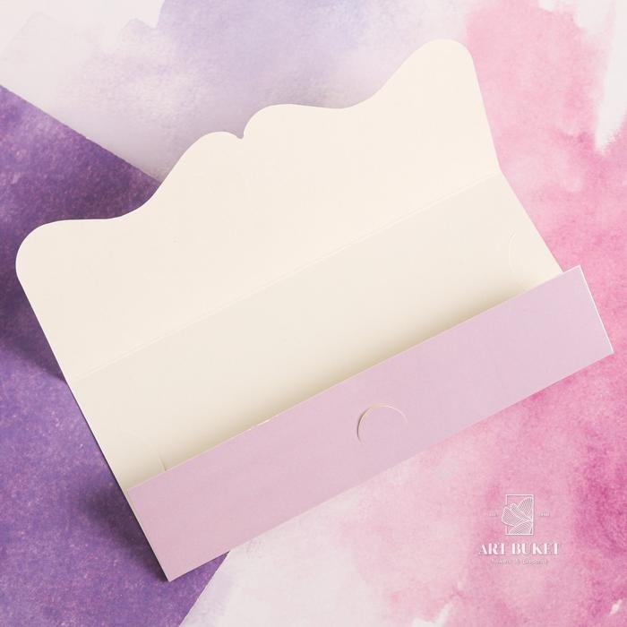 Конверт для денег формовой "С Днём Рождения!" цветочная композиция 