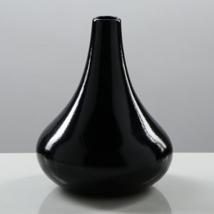 Ваза "Мирта", цвет черный, 21.5 см