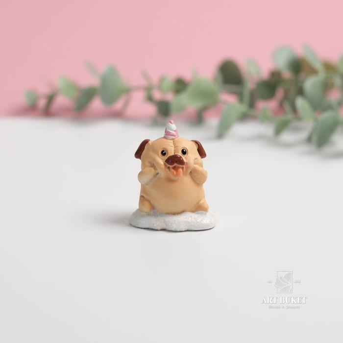 Фигурка полистоун «Мопс на облачке», 4 см
