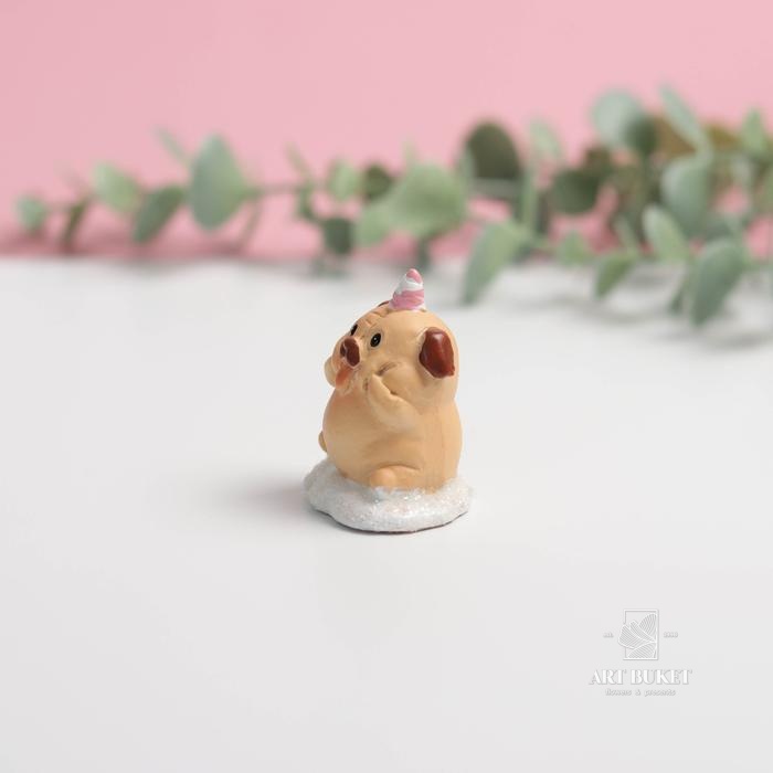 Фигурка полистоун «Мопс на облачке», 4 см