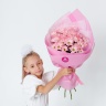 5 розовых ромашковых хризантем