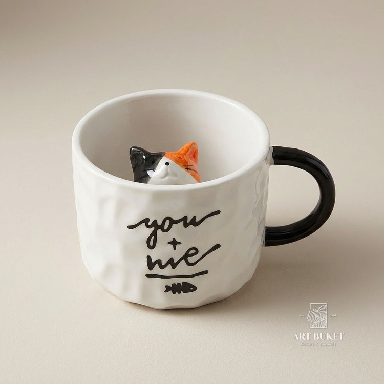 Кружка с котом you+me 200мл